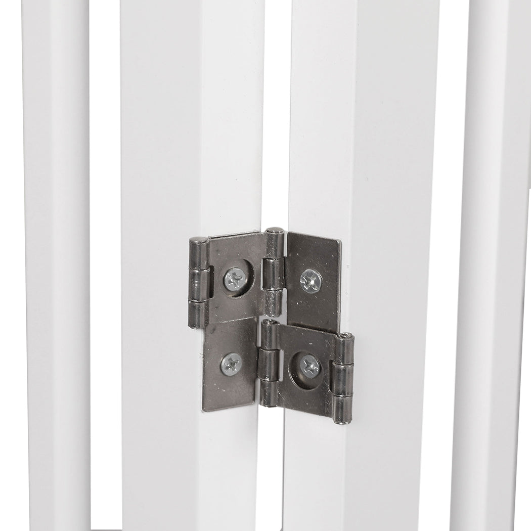 Wooden Pet Gate Dog Fence Safety White