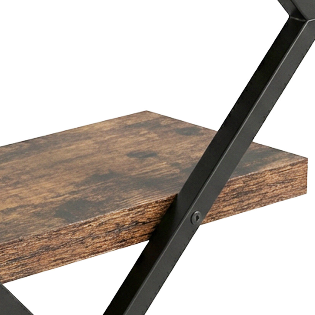Floating Wall Shelf 2 Tier Industrial Bookshelf | Simpledeal
