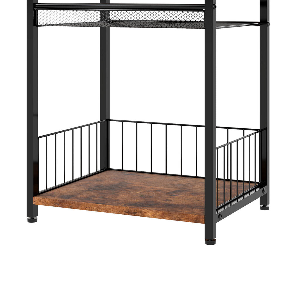 Side Table 3-Tier Storage Brown 40x30x60cm