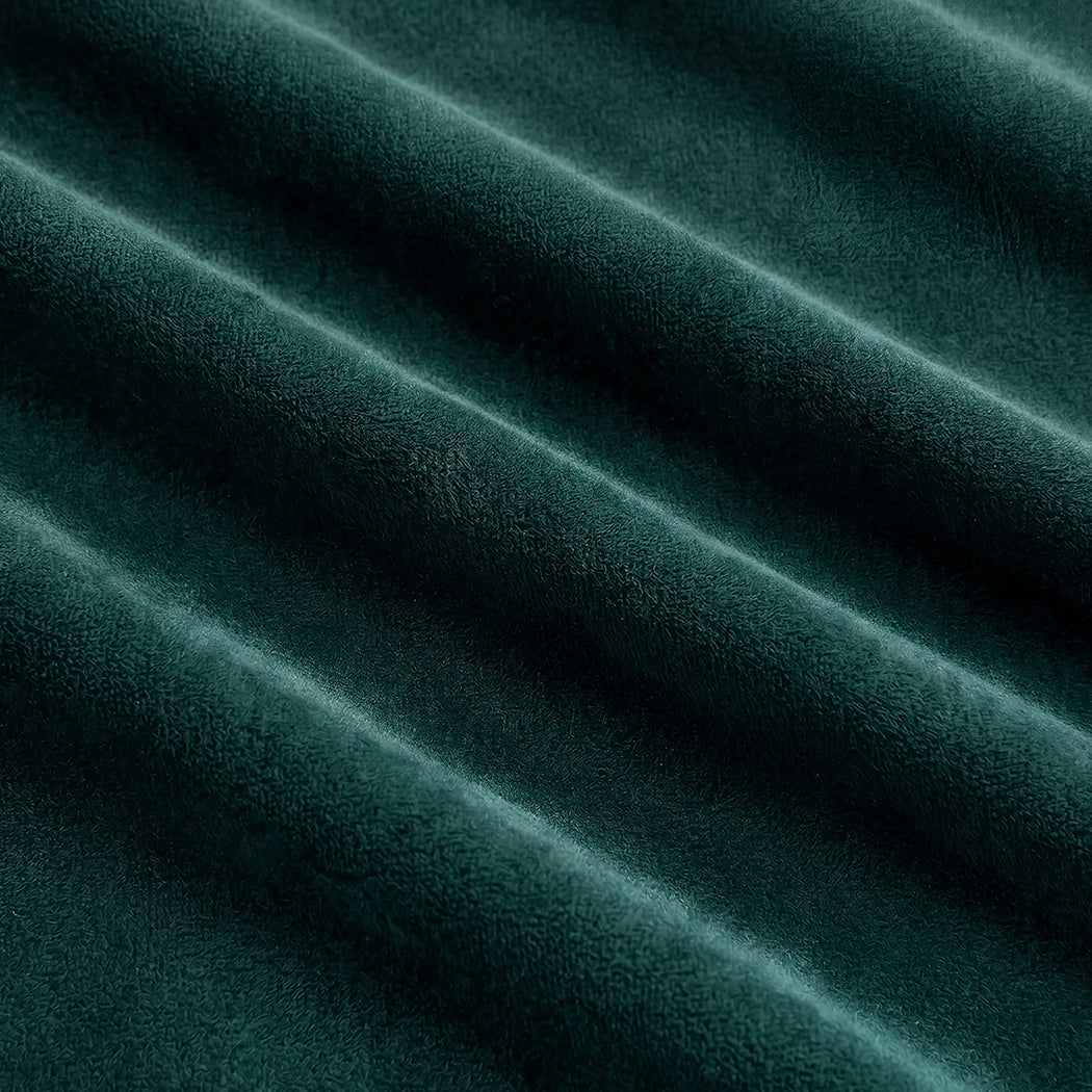 Green Velvet Blackout Curtains 2 Panels | Simpledeals
