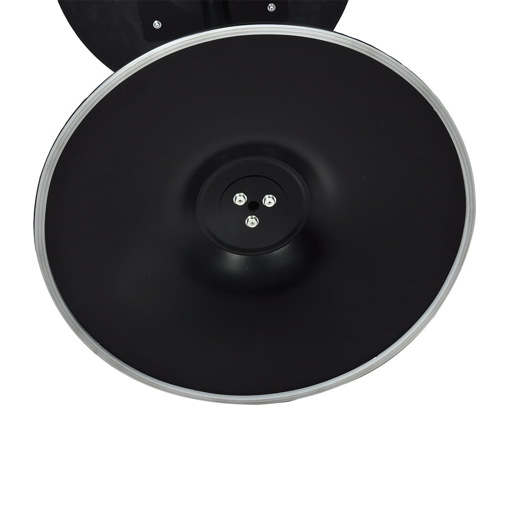 Contemporary 2x Round Bar Table Pub Tables Black  Easy Assembly, Black colour