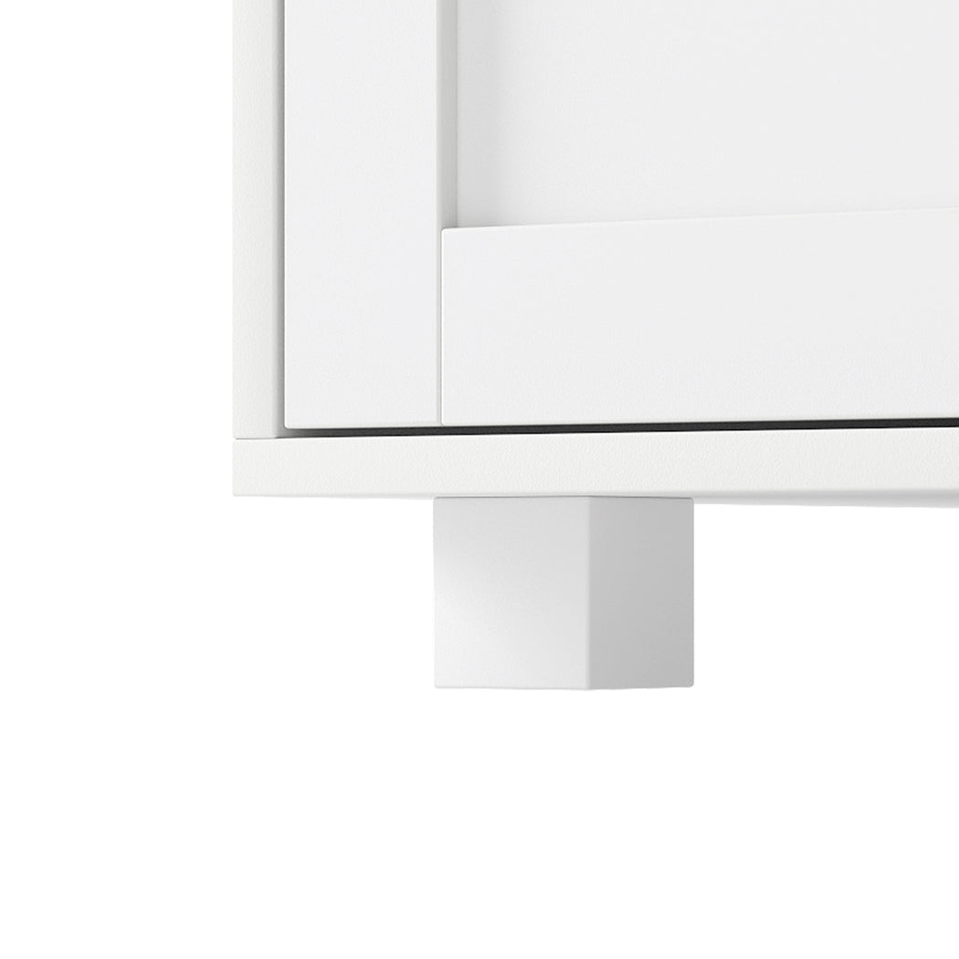 Shoe Cabinet White Storage 78x37x116cm
