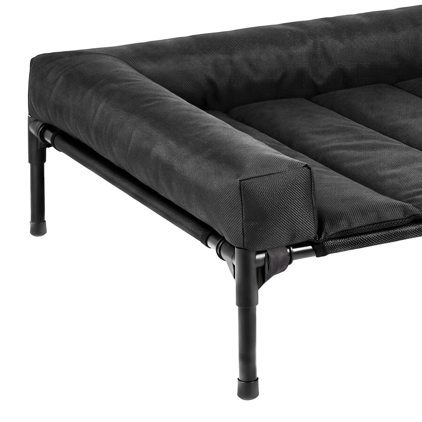 Large Dog Bed Black Breathable 107x76x18.5cm