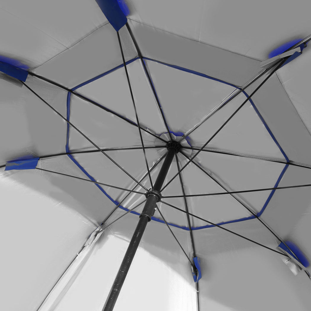 Beach Umbrella Outdoor Umbrellas Blue 2.13M