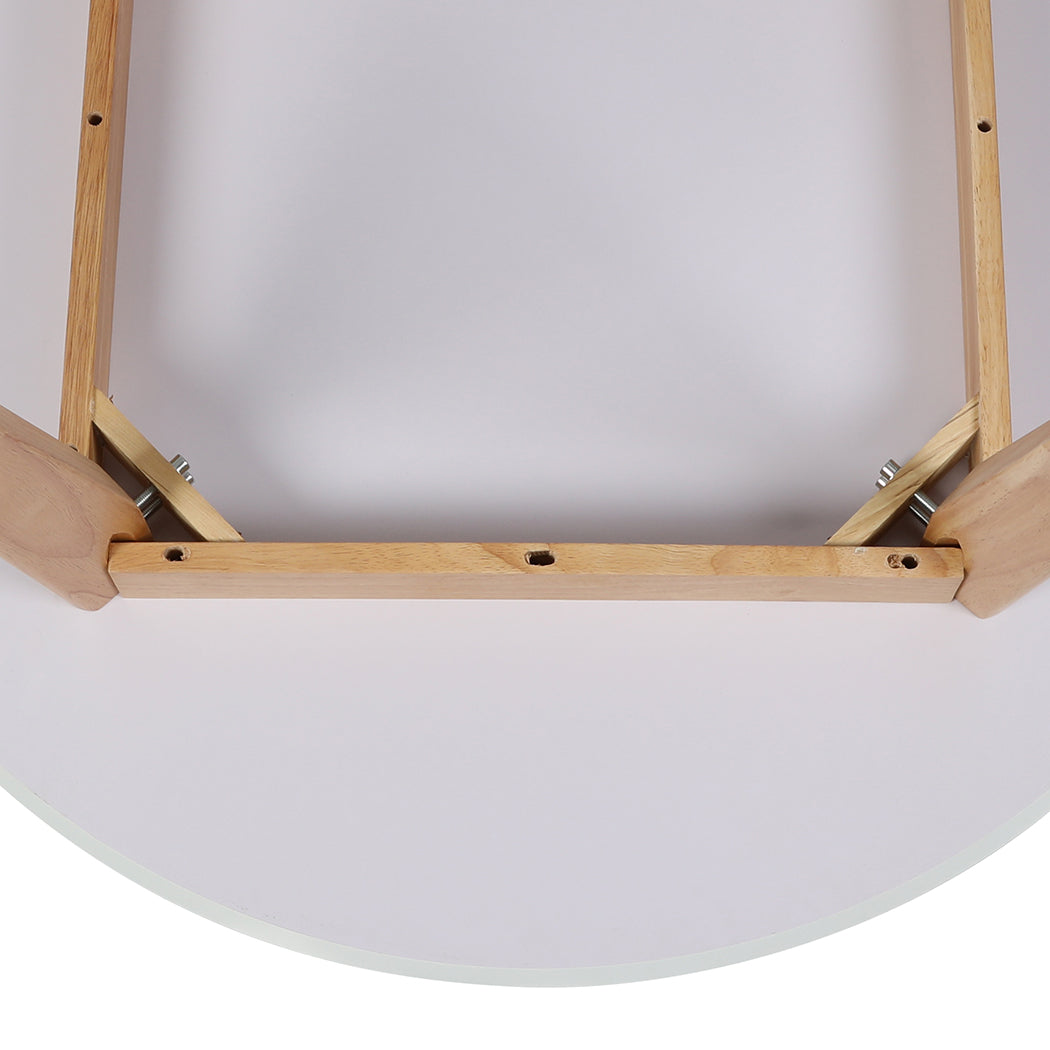 Versatile Dining Table Round Rubberwood Base 120cm White 120 CM | 120Cm