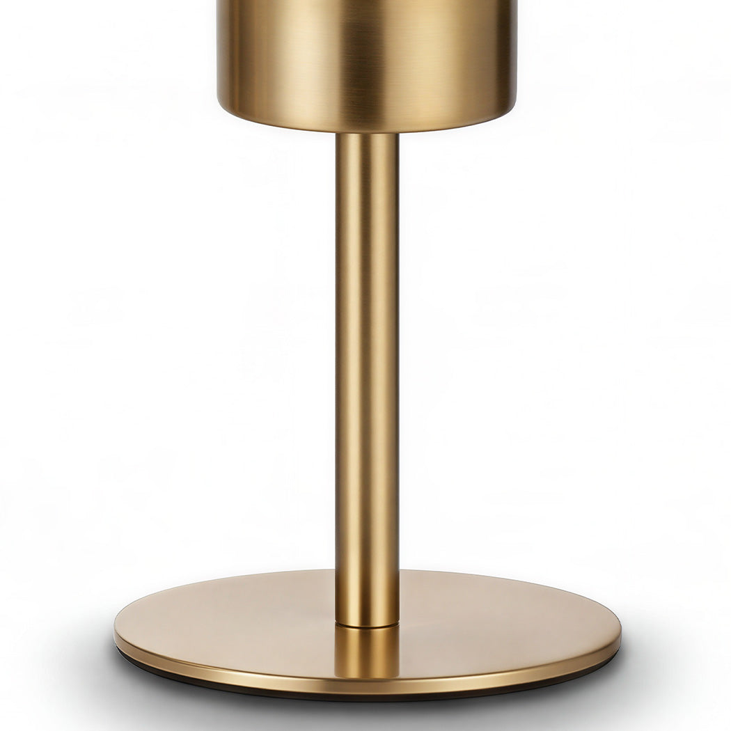 Gold Candle Holder Set Removable Glass 10x10x36cm