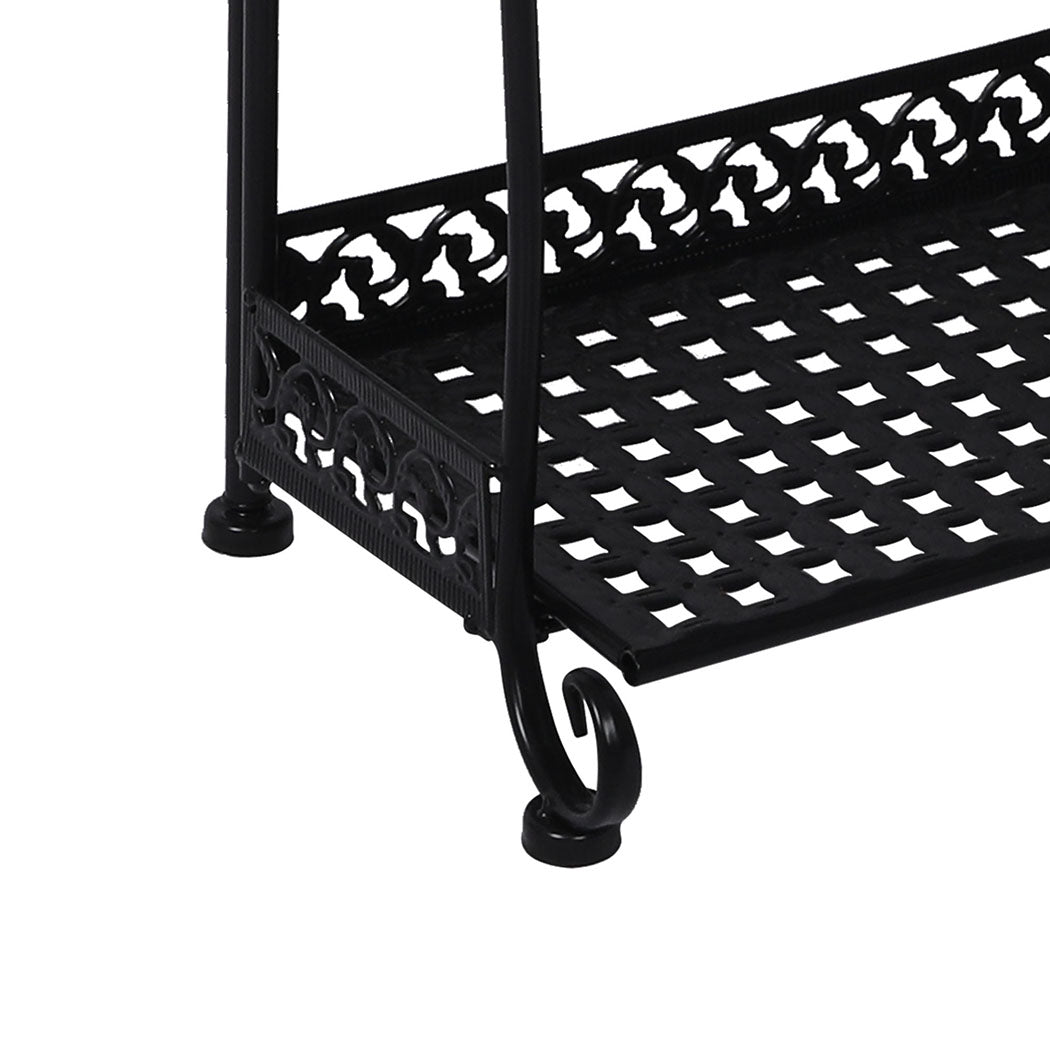 Plant Stand 4 Tiers Outdoor Indoor Black