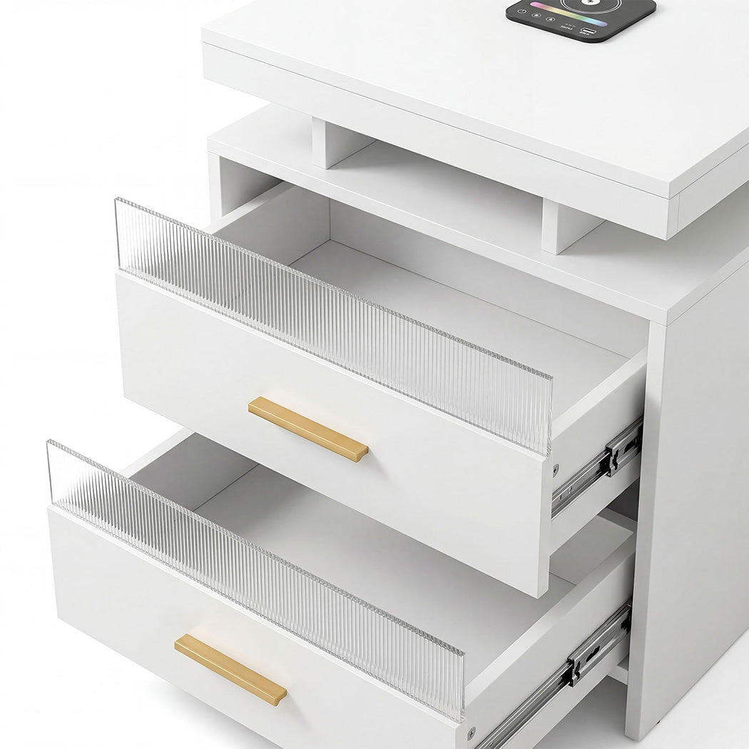 Smart Bedside Table With Charging 45x40x60cm