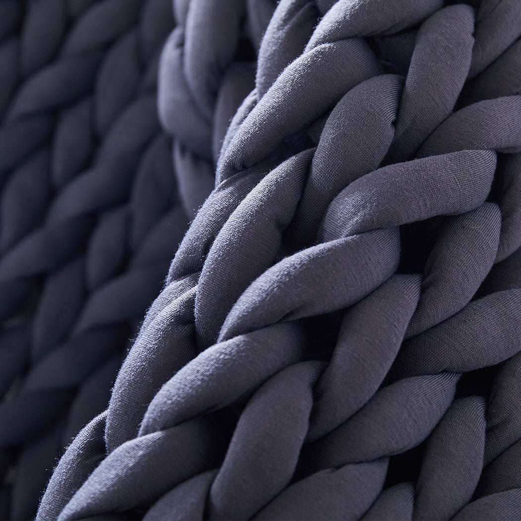 Chunky Knit Weighted Blanket Anxiety Relief Soft Heavy Throw 7KG