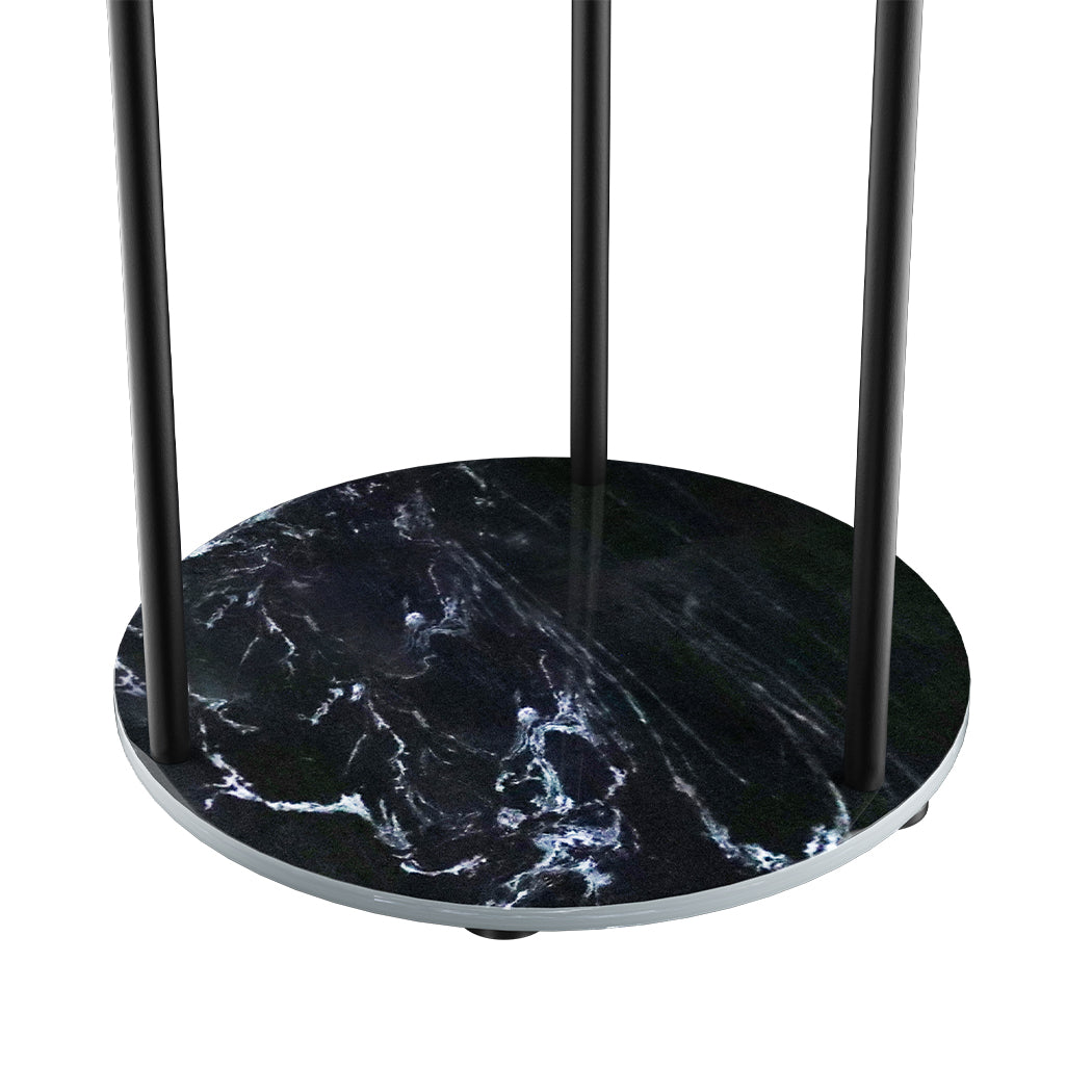 Compact Coat Rack Clothes Stand 8 Hook Organizer Black  Space-Saving, Black colour