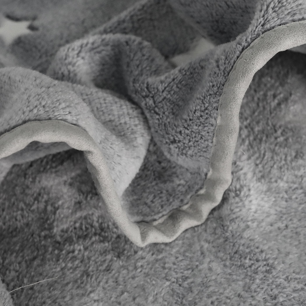 3x3M Large Oversized Blanket Grey Star