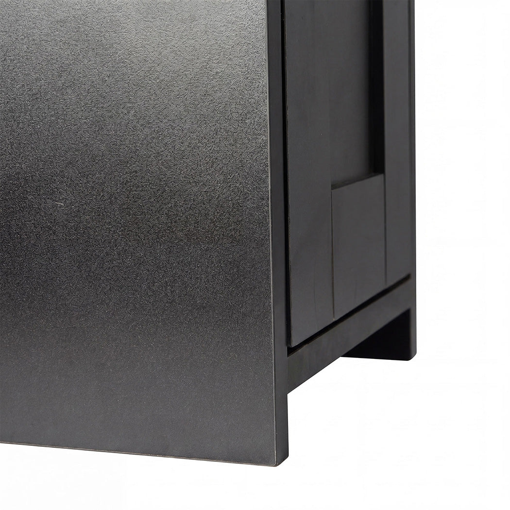 Slim Corner Bathroom Cabinet Storage 78.5cm Black | Simplede