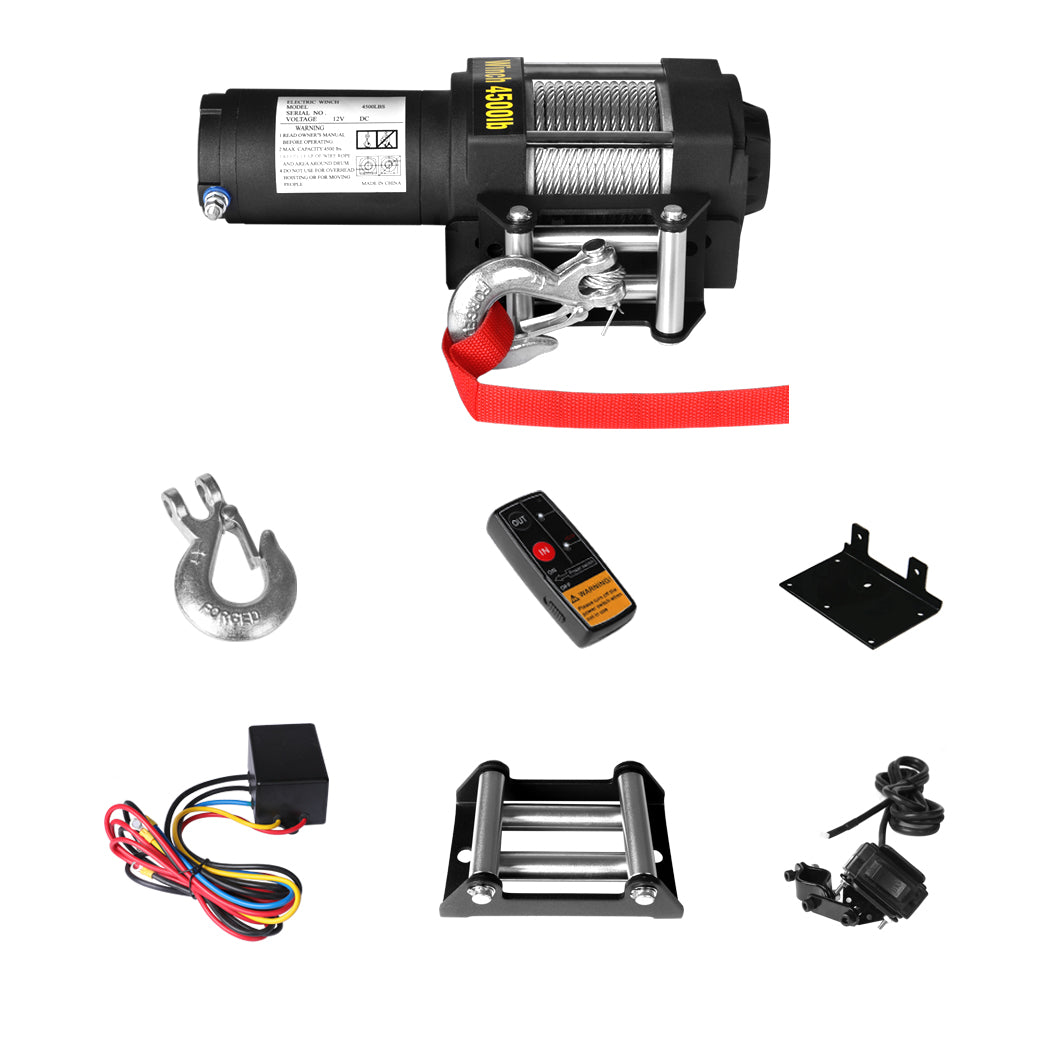 Electric Winch 4500LBS/2041KG 12V Wireless, 2041Kg