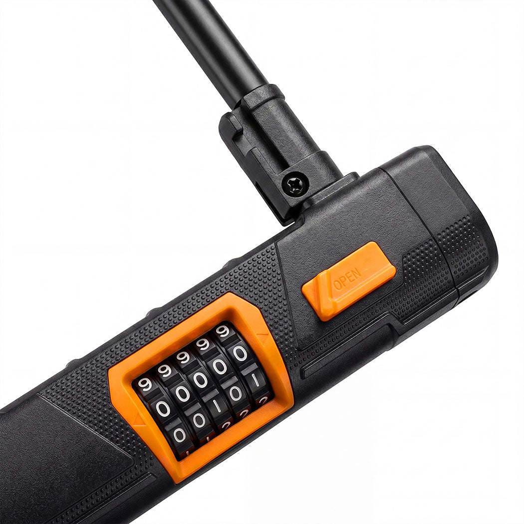 4-Digit Bike D Lock Security Cable Anti-Theft | Simpledeals