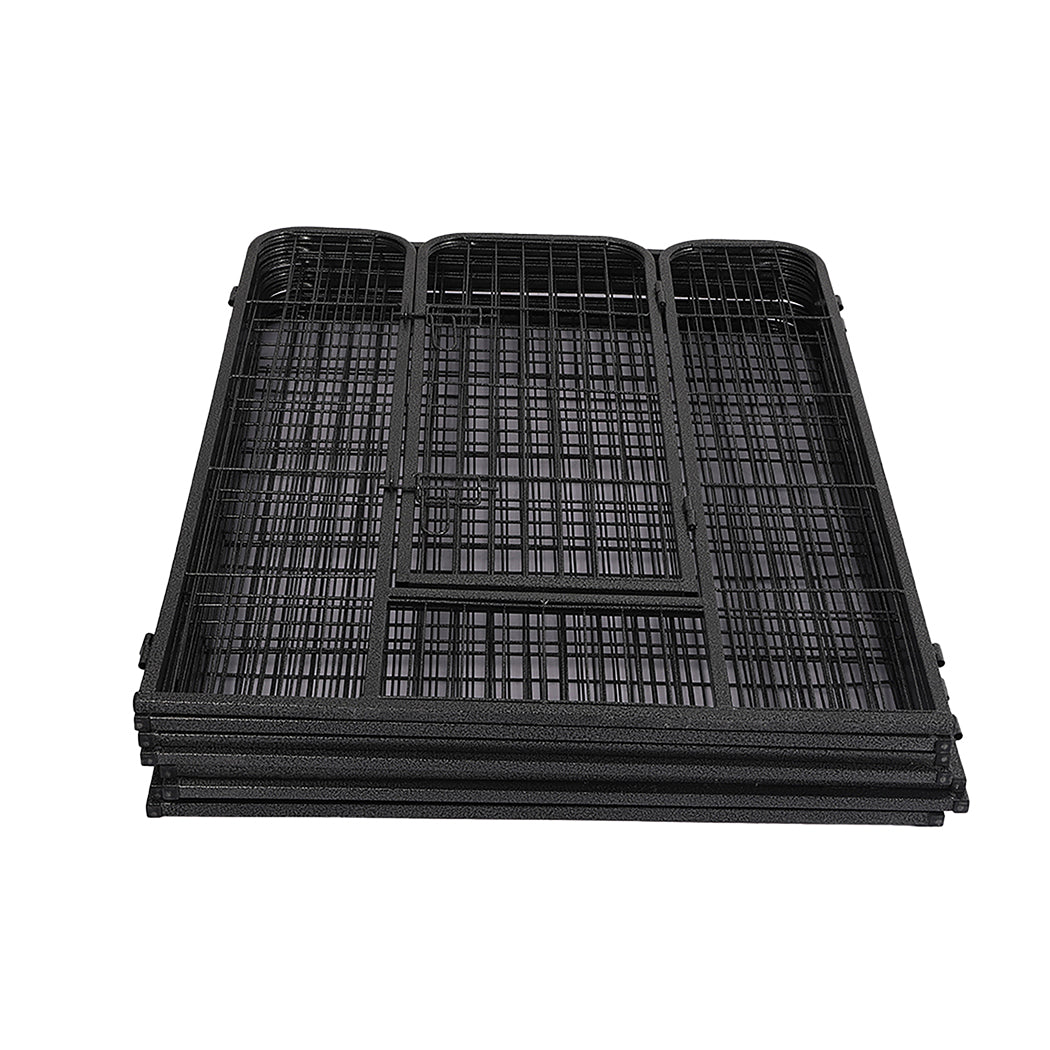 8 Panel Pet Dog Playpen Puppy Exercise Black 2.5kg Mackerel & Lamb