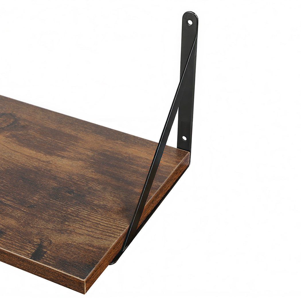 Rustic Floating Shelves Set 3 Wall Mounted | Simpledeals