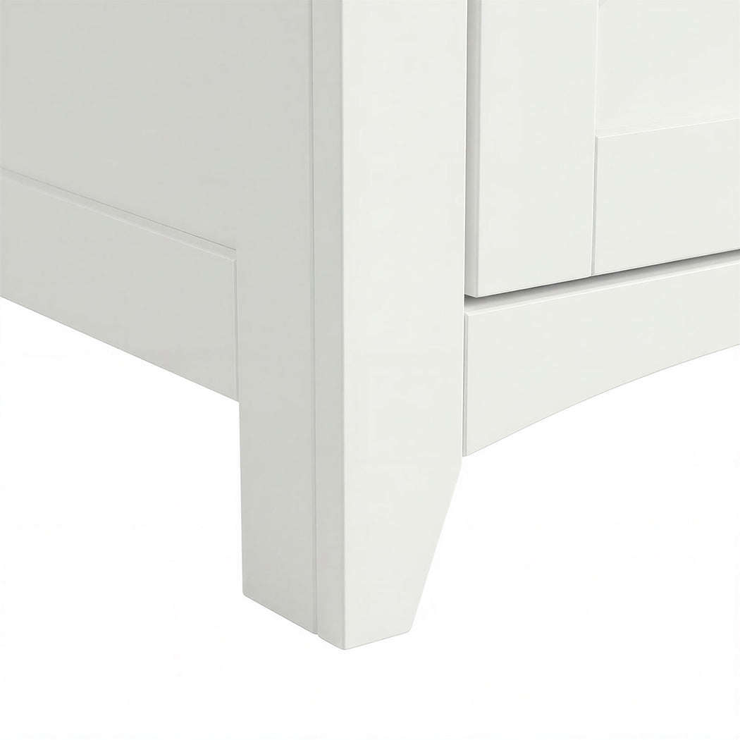 White Wooden Bedside Tables 45x40x60cm