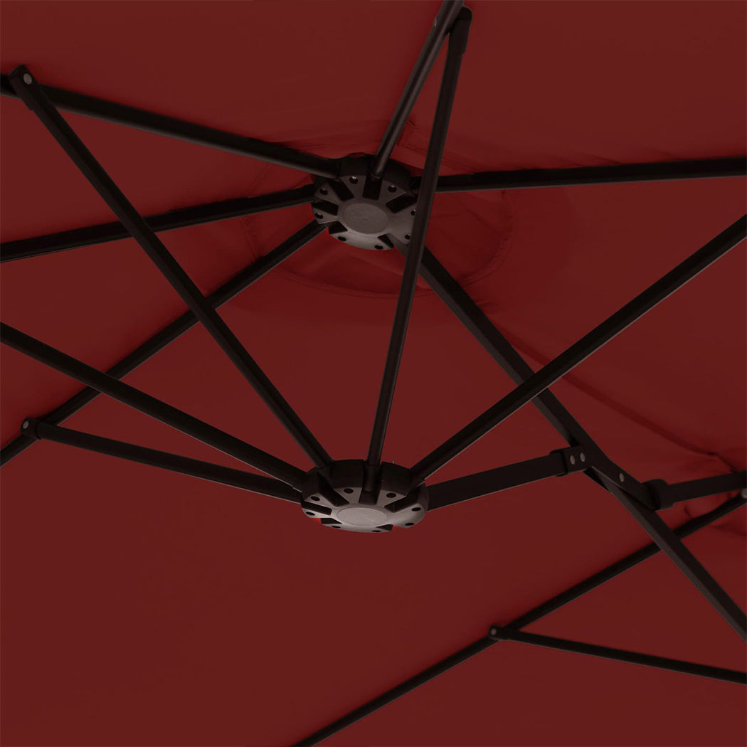 Large Red Parasol Umbrella 200x380x233cm