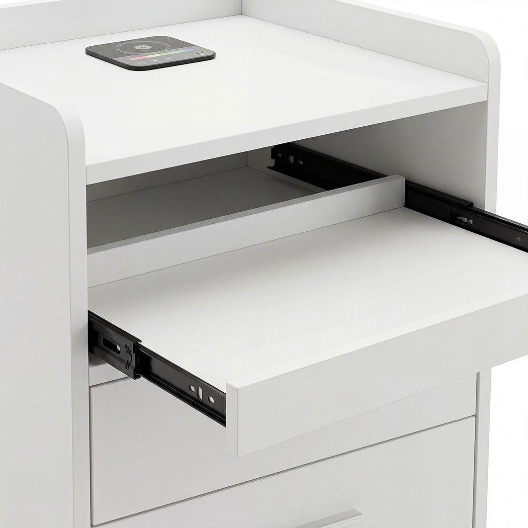 Smart Nightstand Table With Wireless Charging 39.5x31.5cm