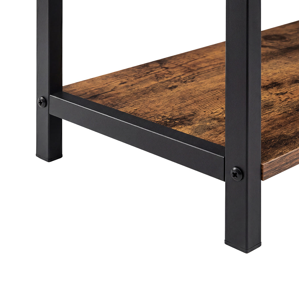 5 Tier Corner Bookshelf L-Shape Storage Brown | Simpledeals