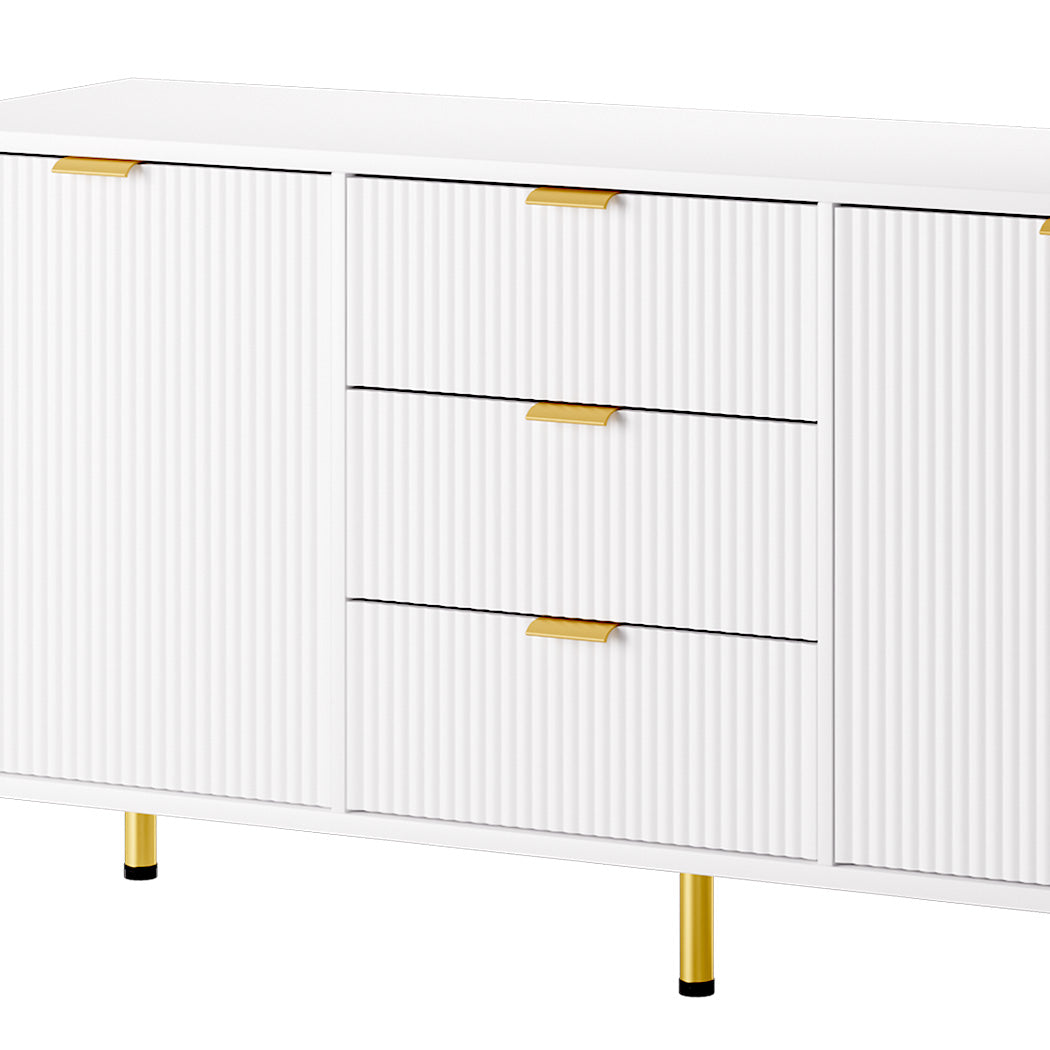 Modern Buffet Sideboard  Wood Finish Classic Durable Compact