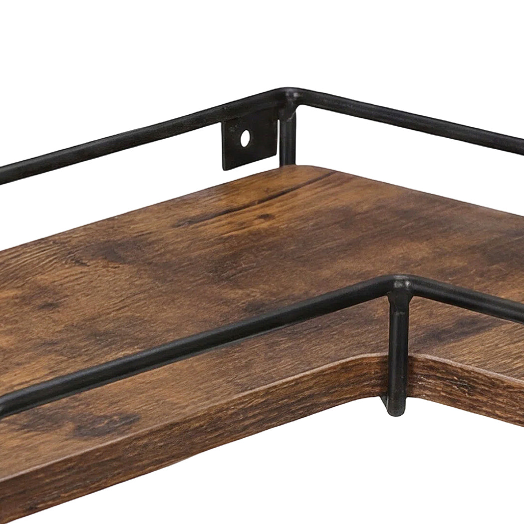 Corner Floating Wall Shelves Set 2 Industrial | Simpledeals