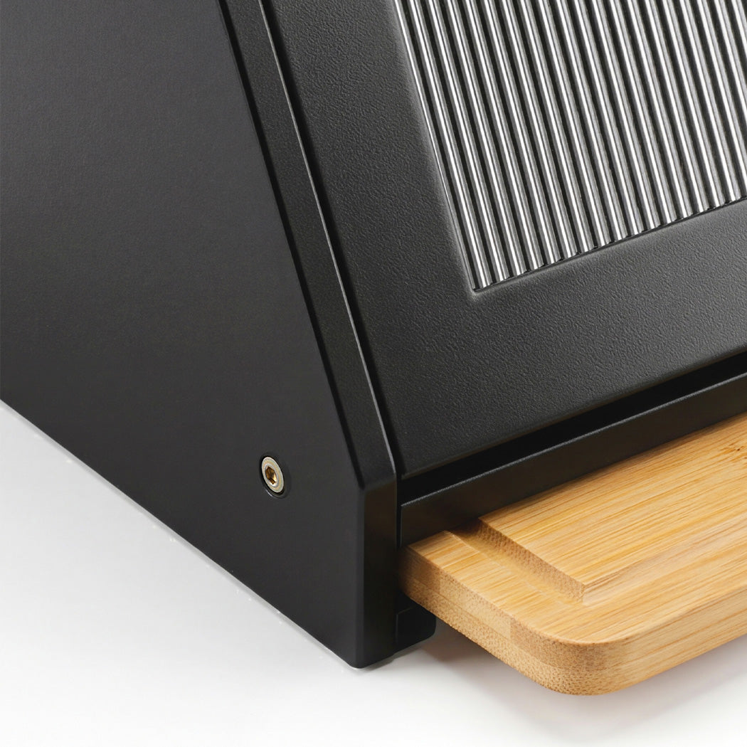 Bamboo Bread Box Cutting Board Black | Simpledeals