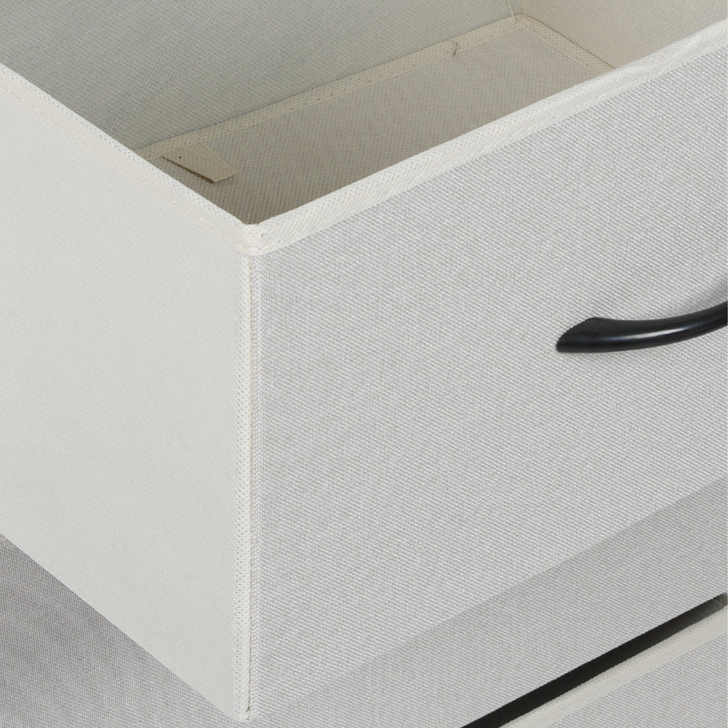 Stylish Beige Storage Cabinet Tower Chest Organizer for Home or Office