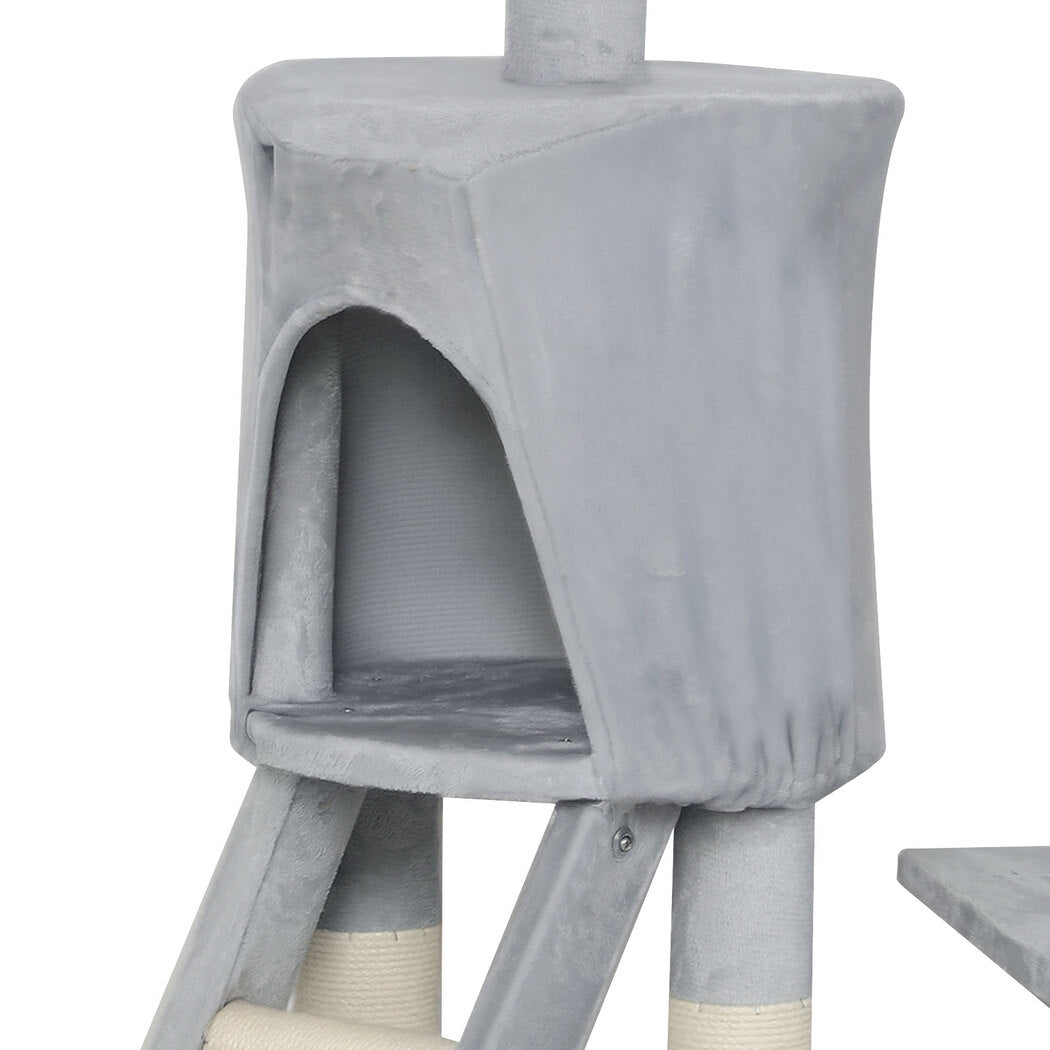 Cat Tree Scratching Post Grey 50x35x143cm