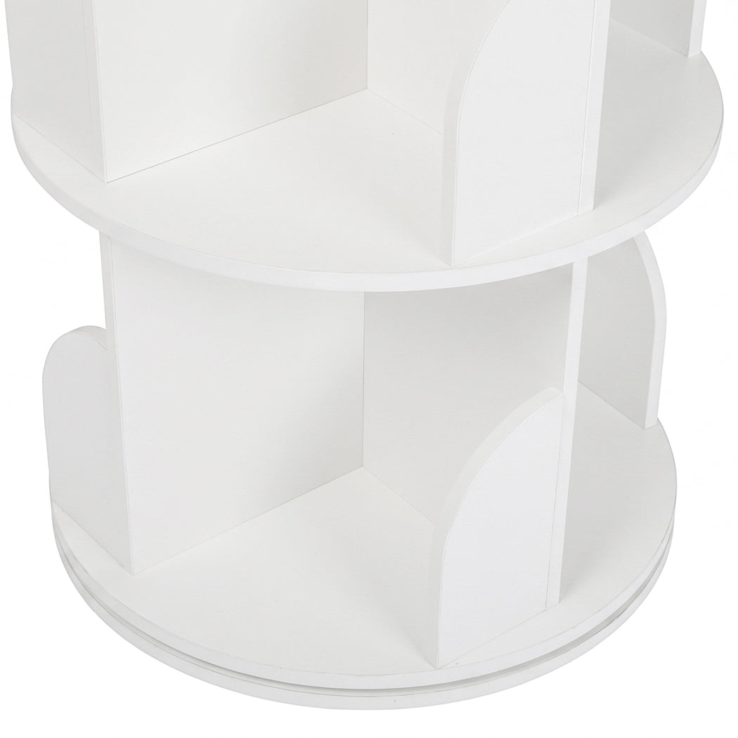 Rotating Bookshelf 4 Tier Storage 46x46x127cm