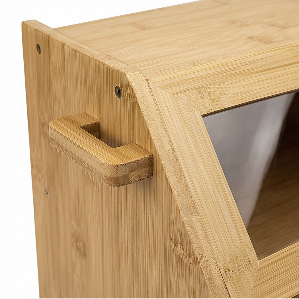 Bamboo Bread Bin Double Layer Cutting Board | Simpledeals