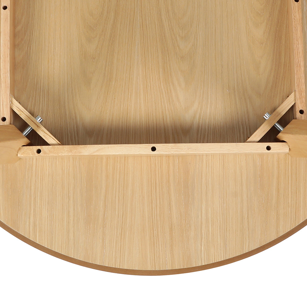 Ergonomic Dining Table Round Rubberwood Base 100cm Natural 100 CM | 100Cm