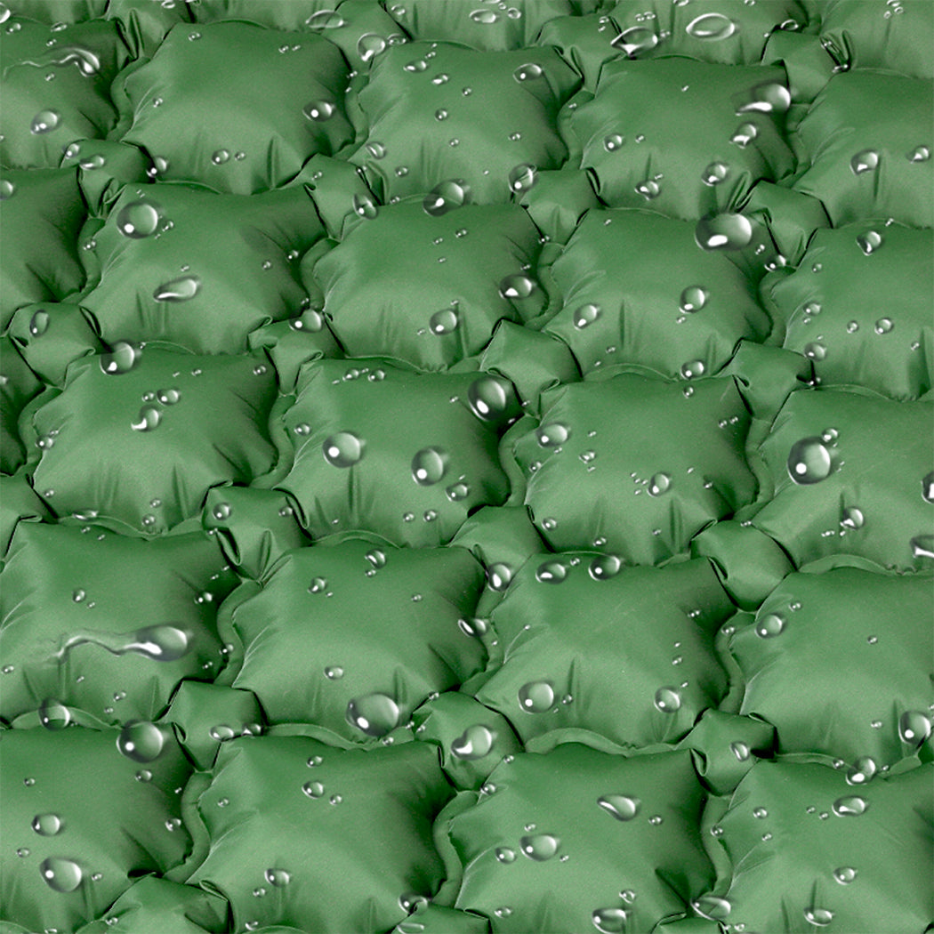 Inflatable Camping Double Mattress Green 198x130x6.5cm