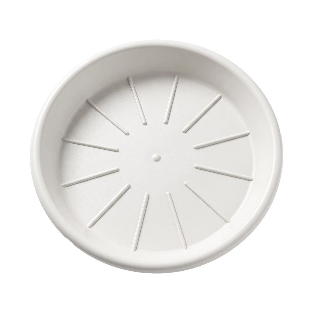 White Plastic Plant Pots 8 Inch Set 5 | Simpledeals