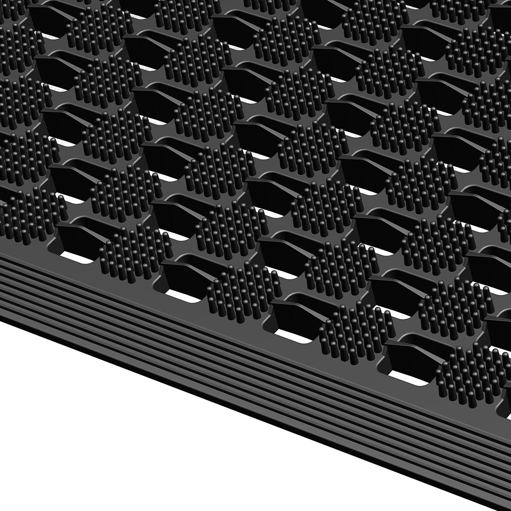 Front Door Mat Black Tpe 75x43cm