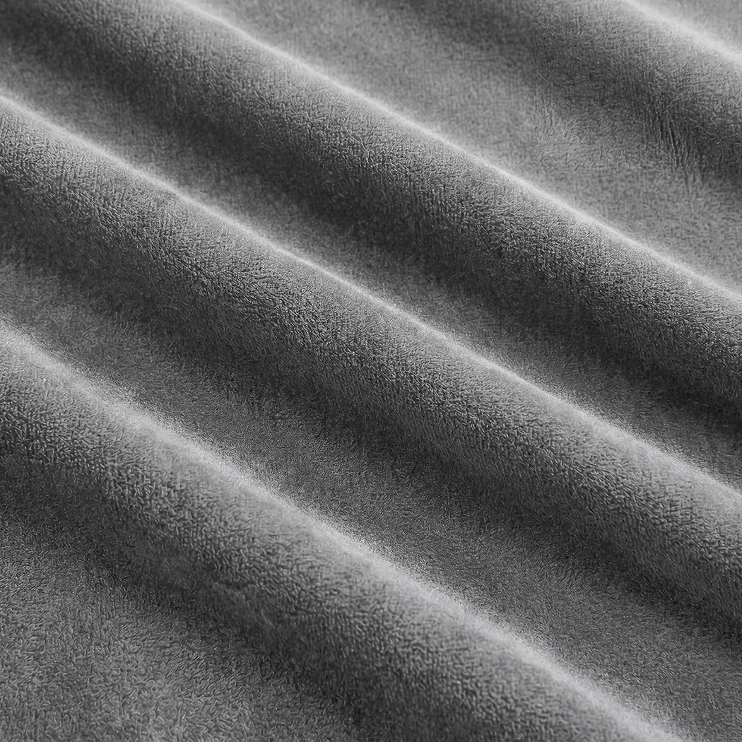 Velvet Blackout Curtains Eyelet 2 Panels Grey | Simpledeals