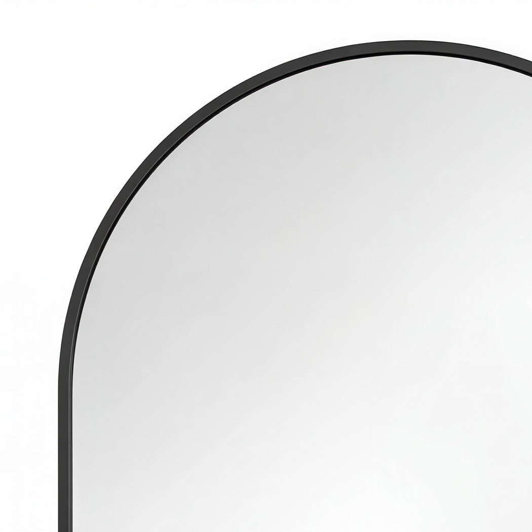 Oval Wall Mirror Black Frame 70x50cm | Simpledeals
