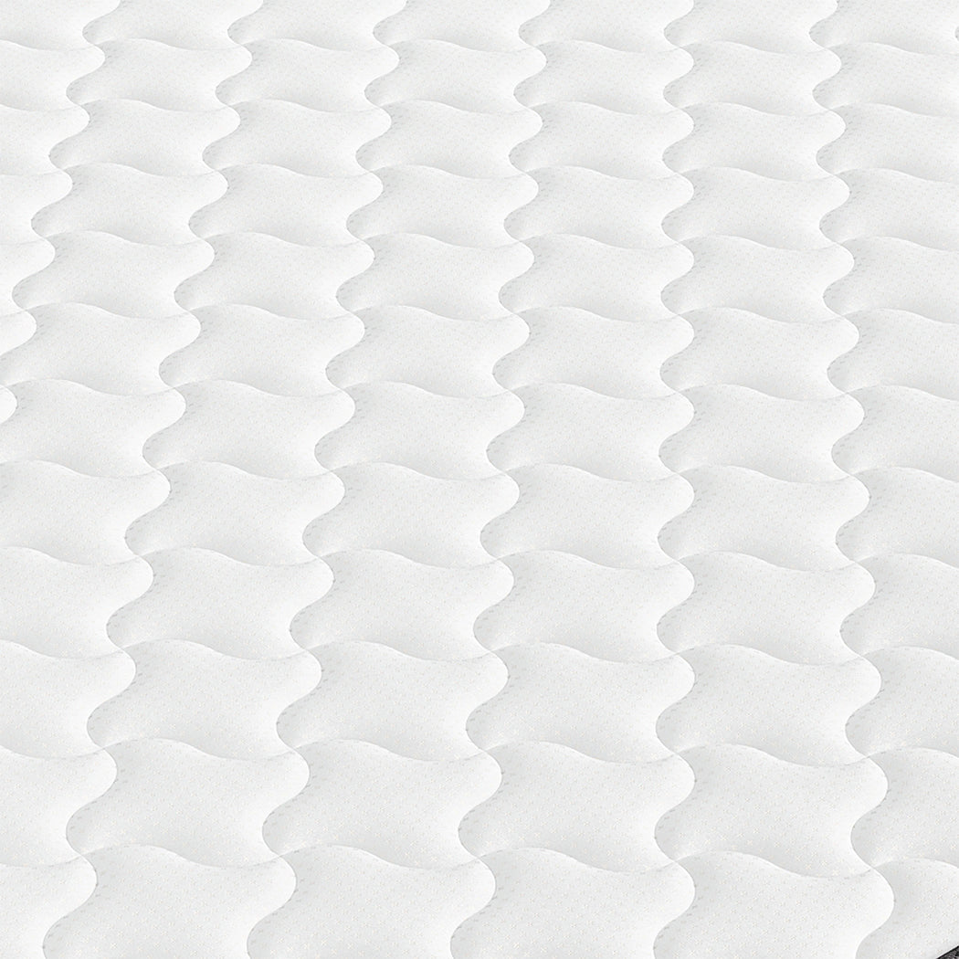 Stylish Spring Mattress Bed Pocket Tight King Single  Wood Finish