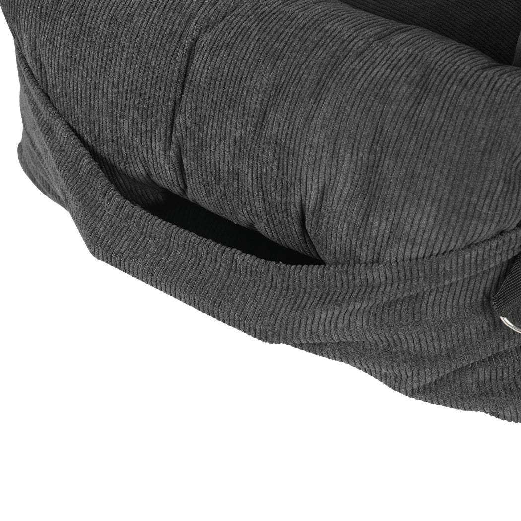 Pet Car Booster Seat Dog Protector L Grey Large