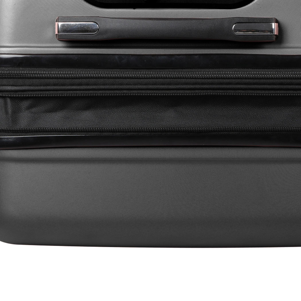Lightweight Expandable Luggage Black 33x26x55cm