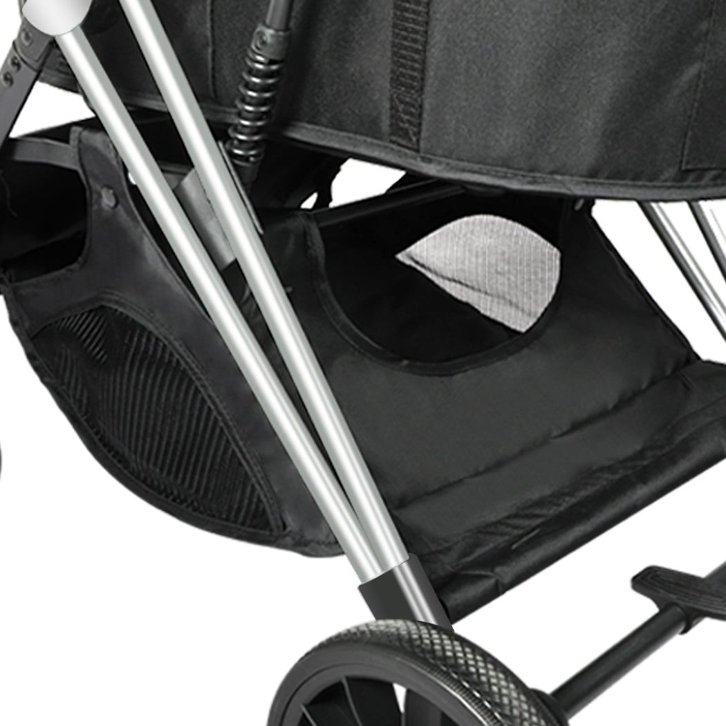 4 Wheel Pet Stroller for Dogs & Cats Portable Pram Carrier