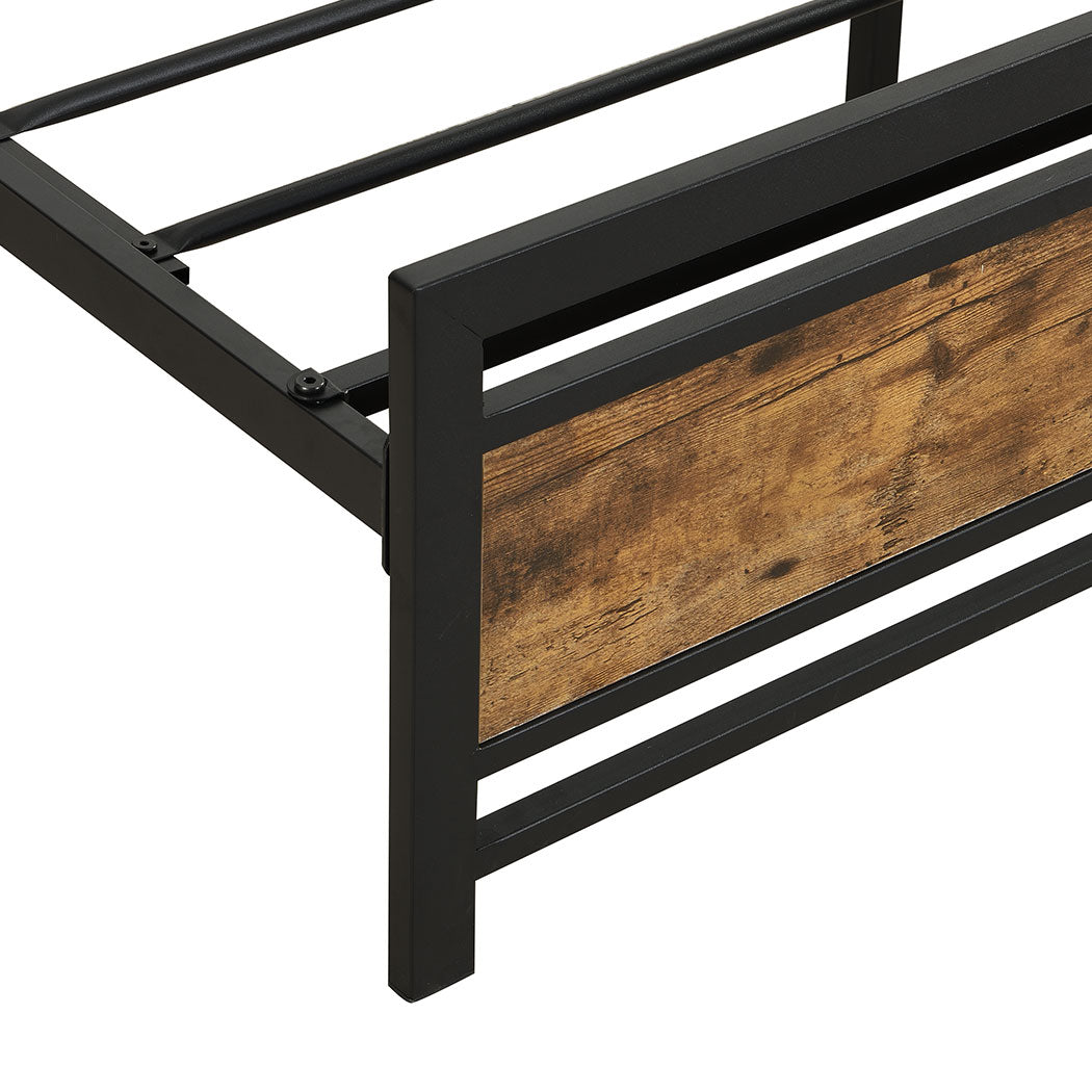 Metal finish - Queen Metal Bed Frame With Sturdy Support
