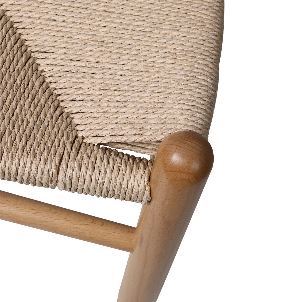 2x Dining Chairs Wooden Hans Clear, Wooden finish