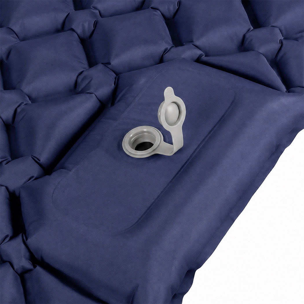 Camping Mattress Double Wide Blue 195x125x12.5cm