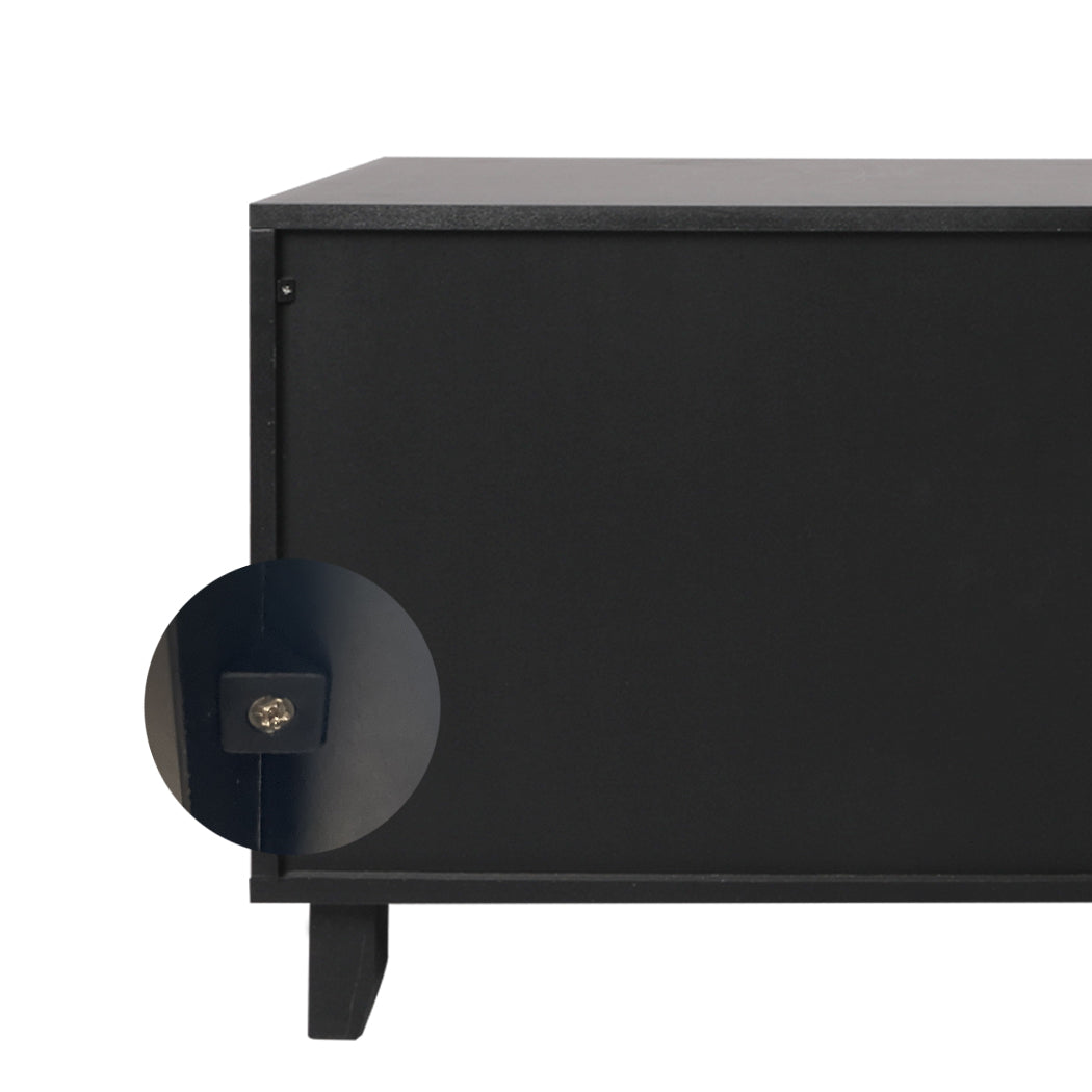 Enclosed Cat Litter Cabinet Box Black