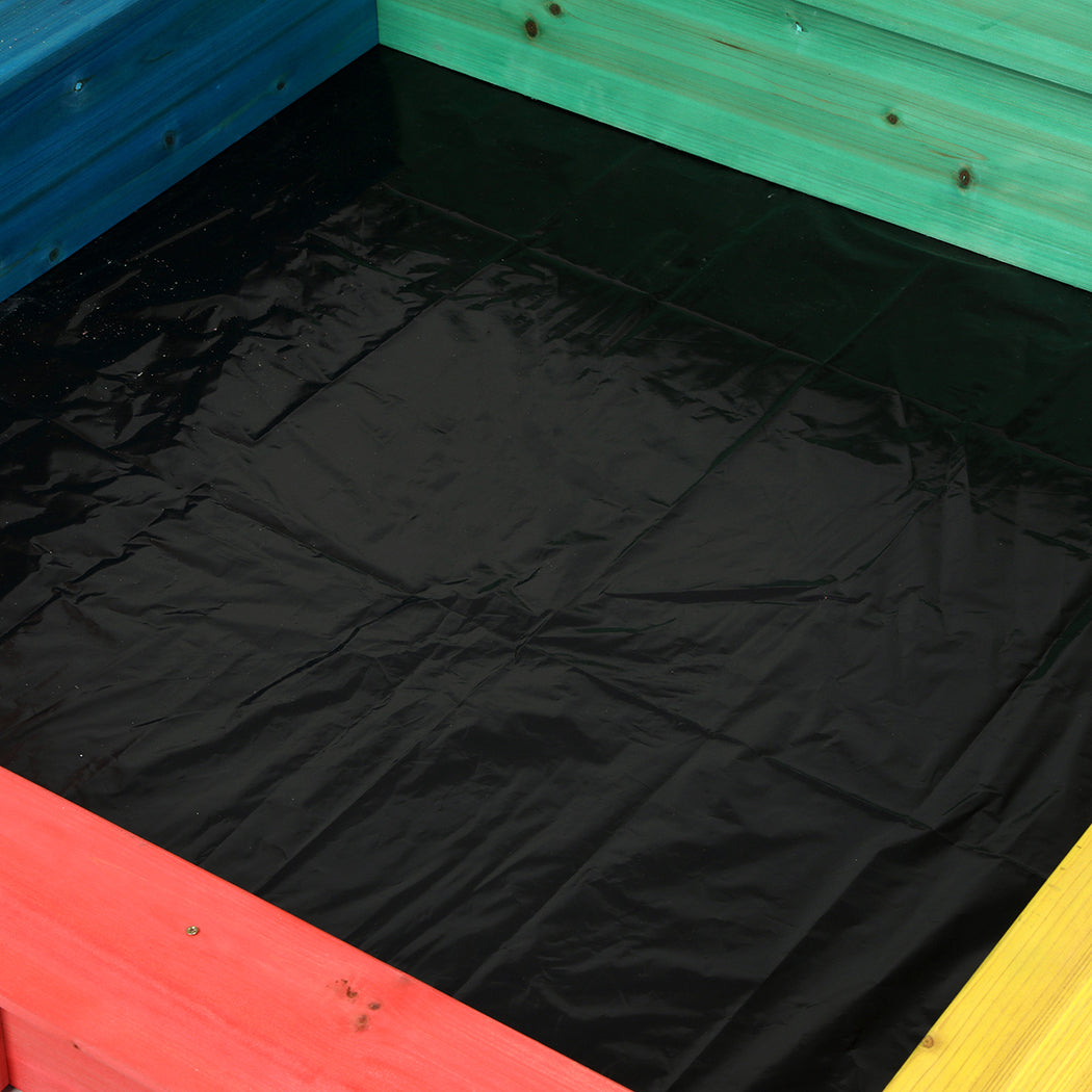 Wooden Sandbox 120cm Natural 120x120cm
