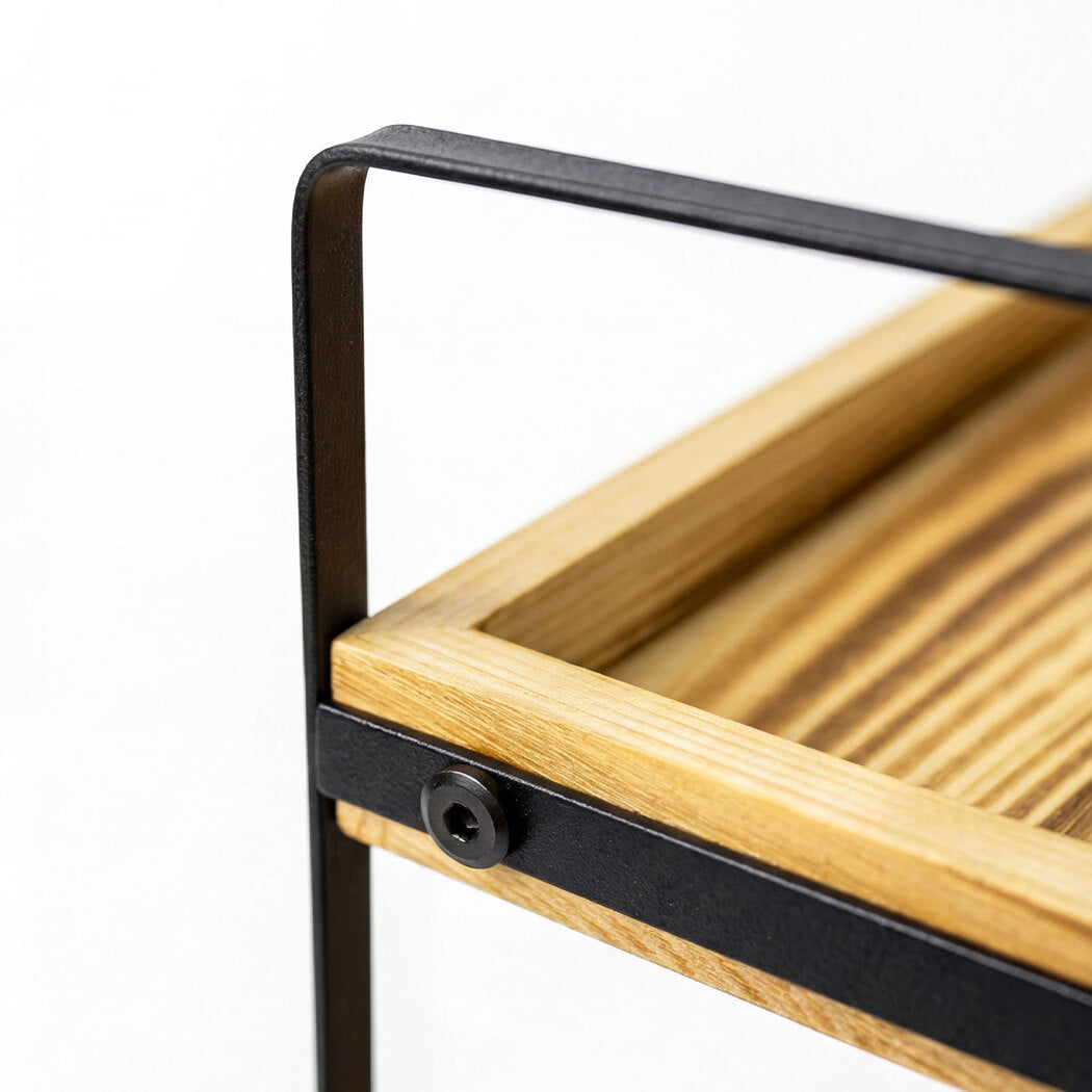 2-Tier Countertop Organiser Pine Wood Shelf | Simpledeals
