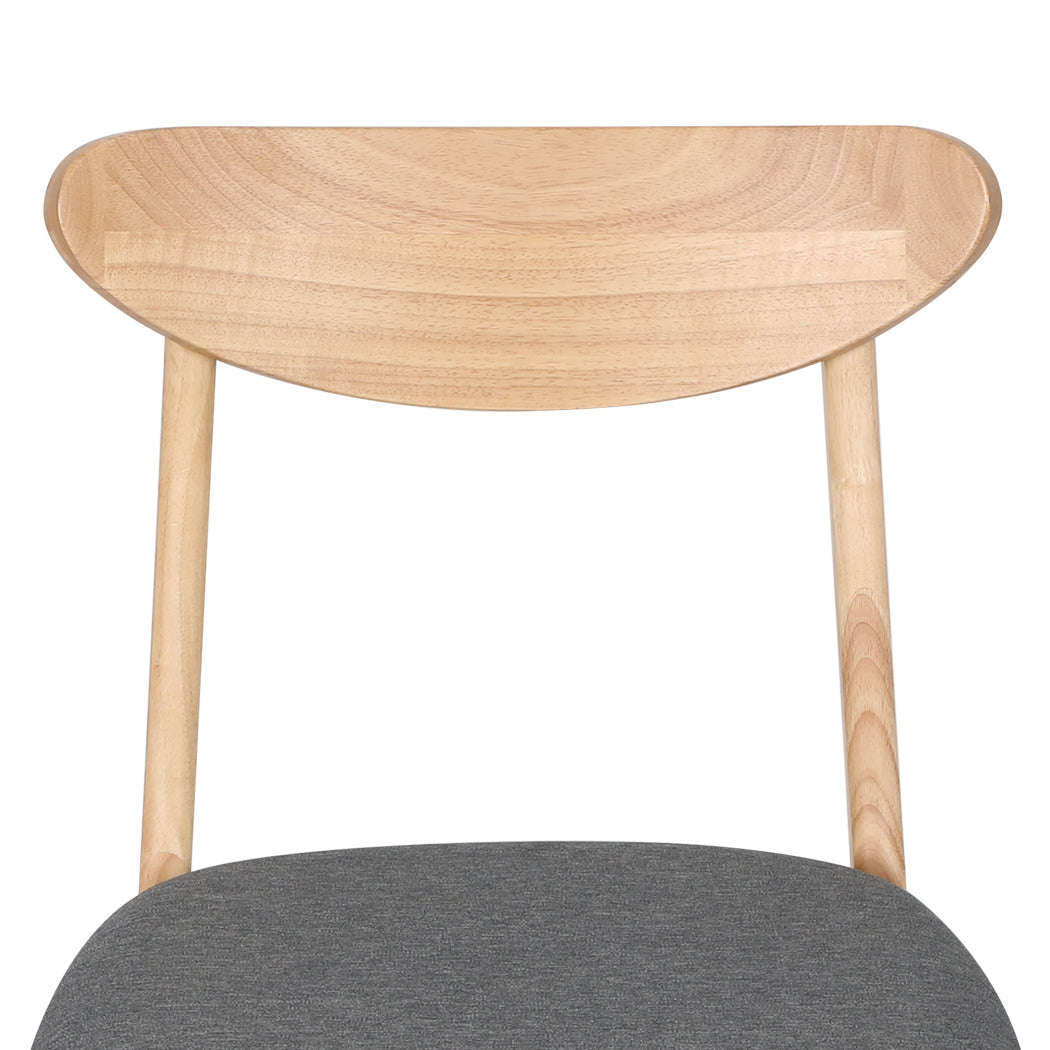 Dining Chairs Natural Fabric 45x50x76cm