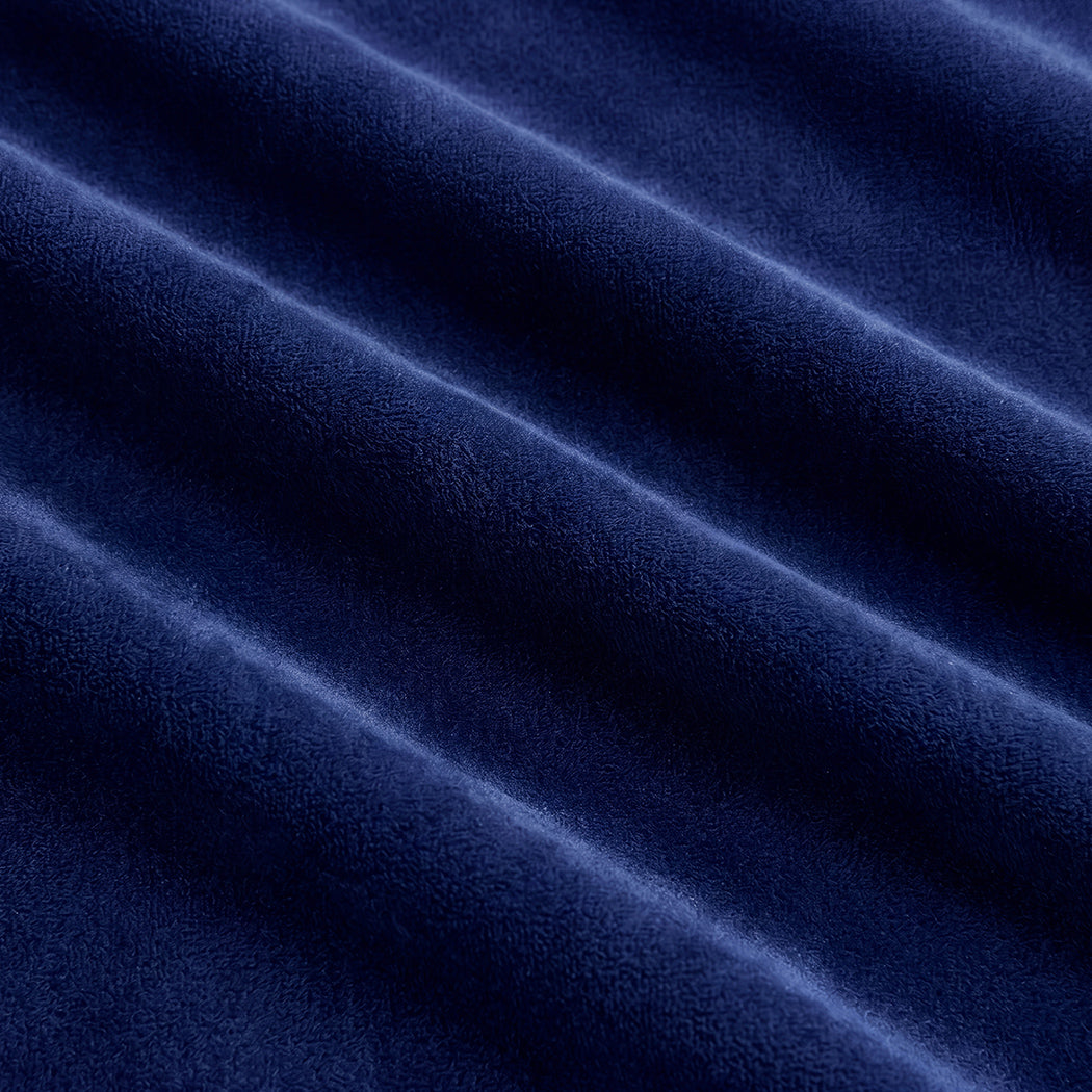 Velvet Blackout Curtains Blue 240x230cm | Simpledeals