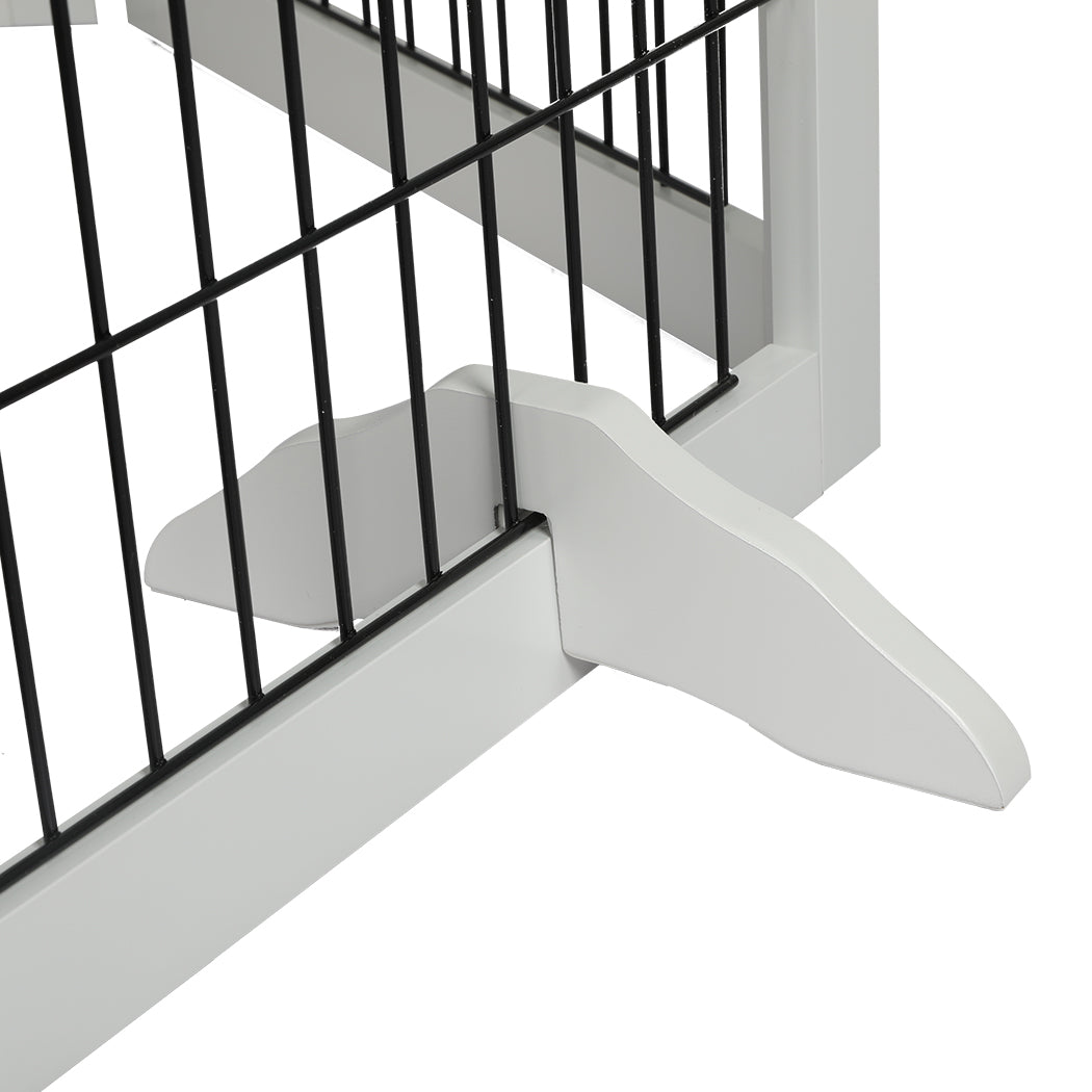 6 Panels Pet Dog Playpen Puppy Exercise Cage Enclosure Fence Indoor